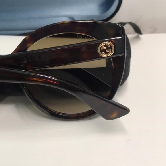 Luxury New Authentic Gucci GG0325S 002 Cat-Eye Sunglasses ✨ main image 8